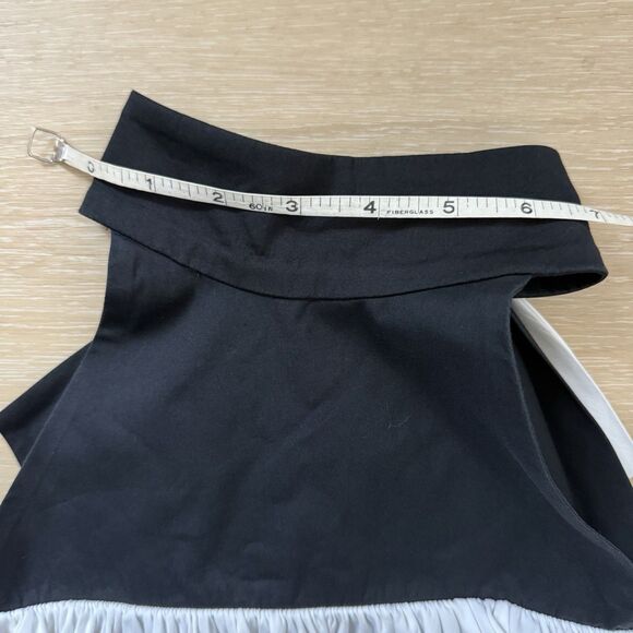 Caroline Constas Bow Halter Top White Sz M Volume Babydoll Peplum Color-block - Picture 11 of 15